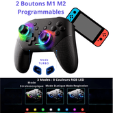 Manette de Nintendo switch, PC, XBOX - Pro - LED Colorées, Turbo et Programmable - PANDAGLOBE