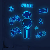 Décoration murale gaming-Autocollants phosphorescents la nuit - PANDAGLOBE