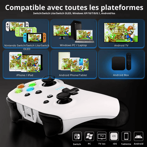 Manette Pro Universelle Multiplateforme - Confort et Contrôle - PANDAGLOBE