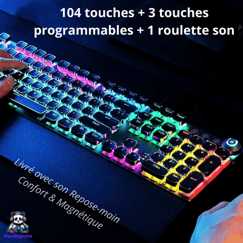 Clavier Mécanique Multicolore pour Gamers - Confort et Style - PANDAGLOBE