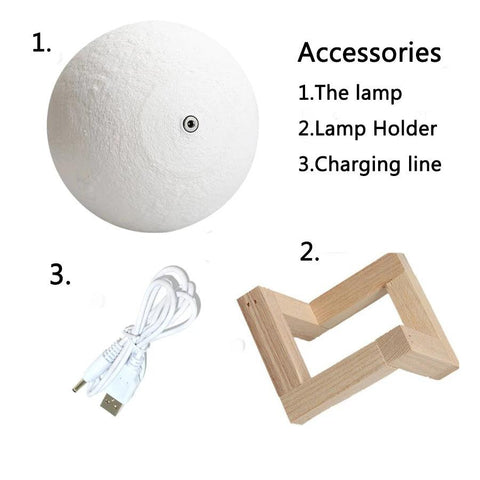 Lampe décoration Lune écologique - Une planète dans votre espace - PANDAGLOBE