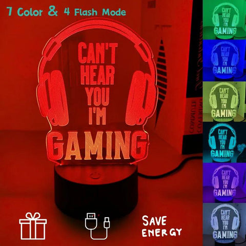 Lampe 3D Gaming sur USB avec 7 couleurs possibles - PANDAGLOBE