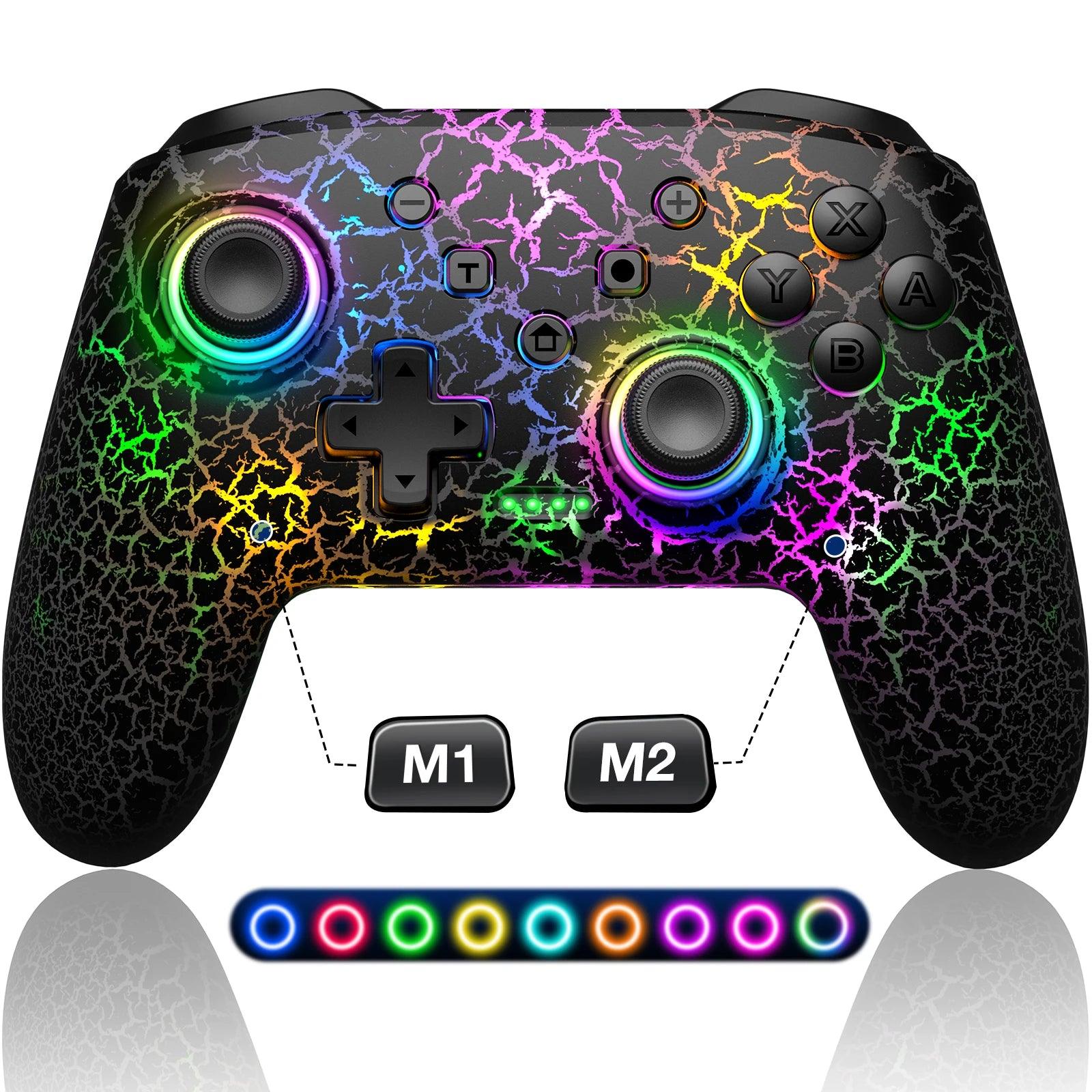 Manette switch sans fil Nintendo pro Volcano compatible Switch PC IOS Android - PANDAGLOBE
