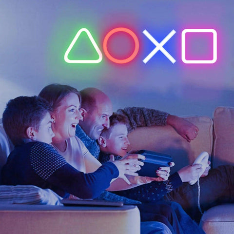 Lampe Décoration néon atmosphère Playstation - PANDAGLOBE