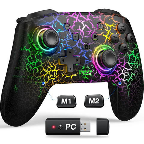 Manette switch sans fil Nintendo pro Volcano compatible Switch PC IOS Android - PANDAGLOBE