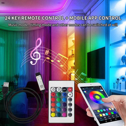 Ruban LED 3m RGB-pour écran PC-TV-contrôle intelligent - PANDAGLOBE