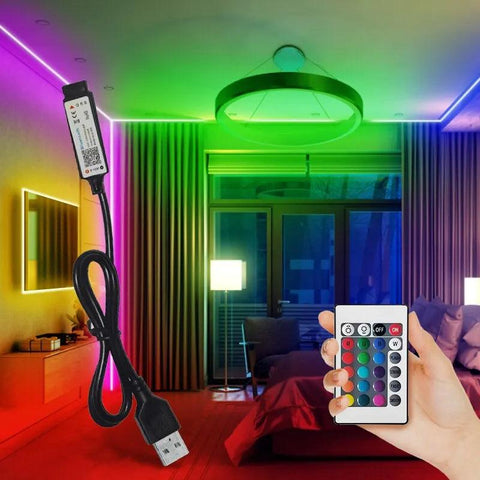 Ruban LED 3m RGB-pour écran PC-TV-contrôle intelligent - PANDAGLOBE