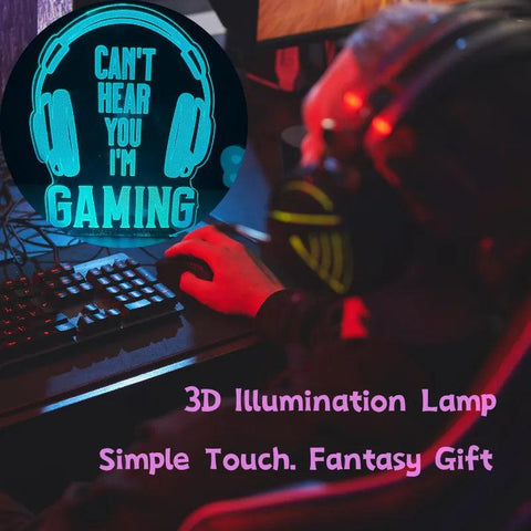 Lampe 3D Gaming sur USB avec 7 couleurs possibles - PANDAGLOBE