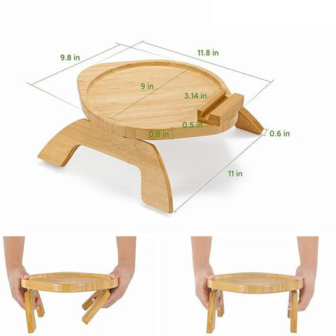 Plateau accoudoir canapé pliable - PANDAGLOBE